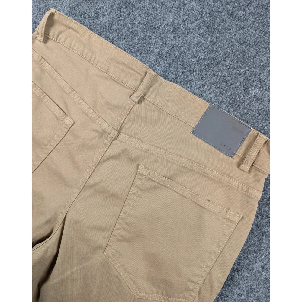 6397 Shorty Chino Pants Unisex 30 Khaki Stretch Casual Button Fly Made In‎ Italy